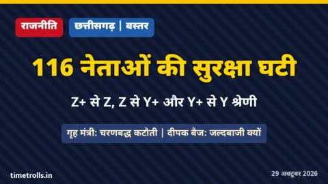 बस्तर के 116 नेताओं की सुरक्षा श्रेणी में कटौती, ग्राफिक