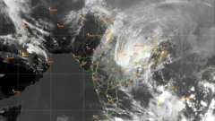 INSAT-3DS उपग्रह की इन्फ्रारेड तस्वीर, 29 अक्टूबर 2026 शाम 4 बजे, मध्य-पूर्वी भारत और बंगाल की खाड़ी के ऊपर बादल – फोटो: IMD