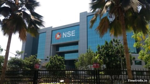 Nifty गिरावट: मुंबई में नेशनल स्टॉक एक्सचेंज (NSE) की इमारत