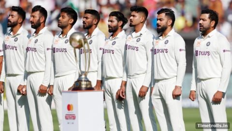 India vs New Zealand सीरीज: राष्ट्रगान के दौरान कतार में खड़े टीम इंडिया के खिलाड़ी